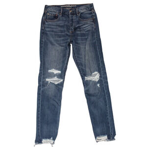 American Eagle‎ Hi Rise Girlfriend Buttonfly Womens Size 2 Regular Jeans
